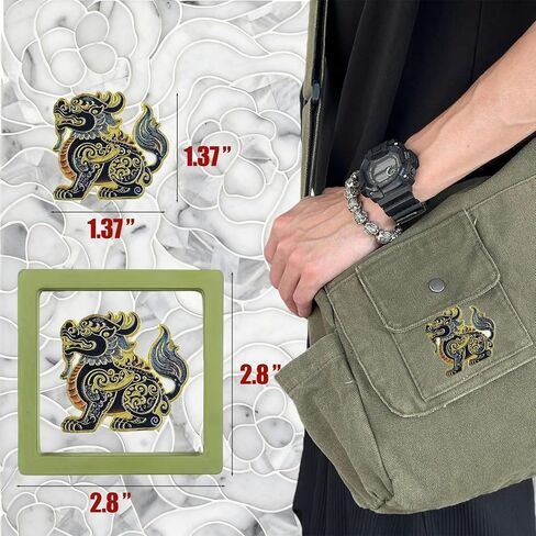 RCWG Lucky Pin, Chinese Pixiu, Funny Button Pin, Chinese Aesthetic Enamel Lapel Pin for Backpacks, Jackets, Hats, Kids, Girls. Attract Positive Energies Wealth, Health, Luck and Peace in Kuwait