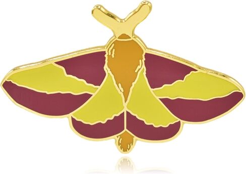 Rosie Maple Moth Insect Hard Enamel Pin in Saudi Arabia