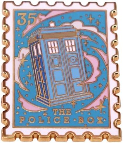 Tardis Starry Night Dr Who Police Box Stamp Sci Fi TV Show Classic 1.4 "الشارات المثبته بالدبابيس in Kuwait