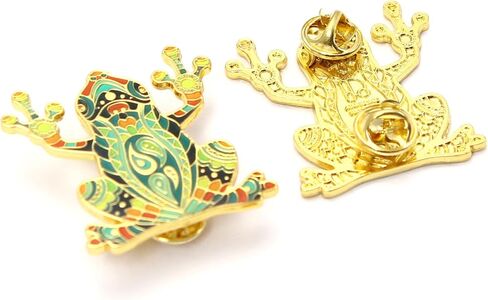 Enamel Pin - Mandala Frog. Collector’s Edition, Durable & Stylish Souvenir Pin for Backpacks, Jackets, Hats, and Accessories in Saudi Arabia