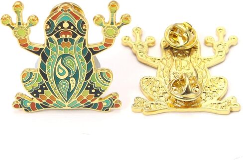 Enamel Pin - Mandala Frog. Collector’s Edition, Durable & Stylish Souvenir Pin for Backpacks, Jackets, Hats, and Accessories in Saudi Arabia