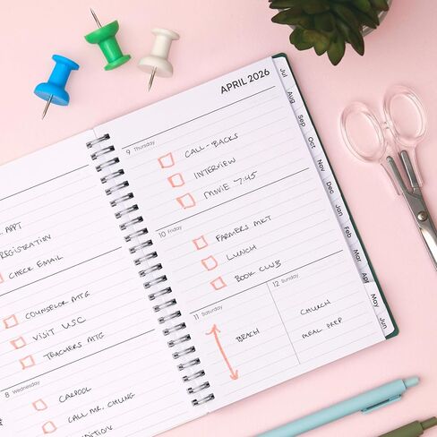 Blue Sky 2026-2027 Weekly and Monthly Academic Year 15 Month Planner Calendar, April 2026 - June 2027, 5" x 8", Flexible Cover With Zip Pouch, Wirebound, Storage Pocket, Seychelle in Saudi Arabia