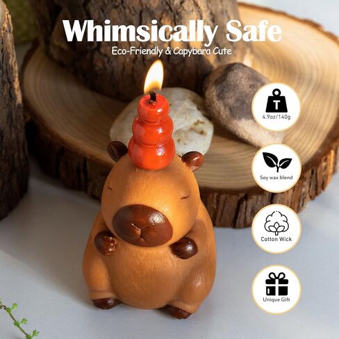 Capybara Vegetable Wax Candle in Kuwait
