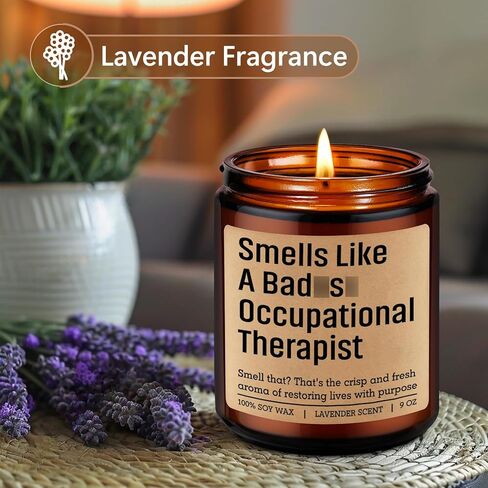 LEADO Candle, Occupational Therapist Gifts - Occupational Therapy Gifts for Women, Men - Funny Appreciation, OT Month, Graduation, Mothers Day, Birthday, OT License Present for School Student, Grad in Kuwait