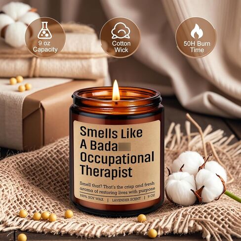 LEADO Candle, Occupational Therapist Gifts - Occupational Therapy Gifts for Women, Men - Funny Appreciation, OT Month, Graduation, Mothers Day, Birthday, OT License Present for School Student, Grad in Kuwait