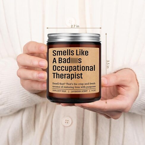 LEADO Candle, Occupational Therapist Gifts - Occupational Therapy Gifts for Women, Men - Funny Appreciation, OT Month, Graduation, Mothers Day, Birthday, OT License Present for School Student, Grad in Kuwait