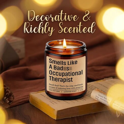 LEADO Candle, Occupational Therapist Gifts - Occupational Therapy Gifts for Women, Men - Funny Appreciation, OT Month, Graduation, Mothers Day, Birthday, OT License Present for School Student, Grad in Kuwait