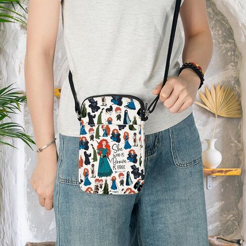 KEYCHIN Princess Bow Arrow Crossbody Bag Princess Movie Fan Gifts She Who Is Brave Is Free Shoulder Bag Fairytale Gifts in Saudi Arabia