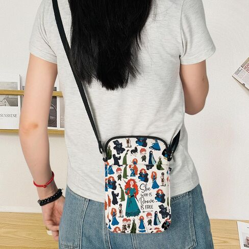 KEYCHIN Princess Bow Arrow Crossbody Bag Princess Movie Fan Gifts She Who Is Brave Is Free Shoulder Bag Fairytale Gifts in Saudi Arabia