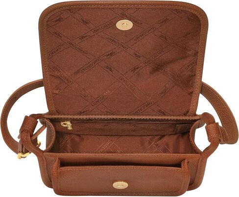 Longchamp "Le Foulonne Small Leather Crossbody Bag, Caramel in Kuwait
