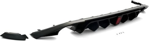 Rear Lip Bumper Diffuser Compatible with 2014-2017 Golf 7 MK7 GTI GTD TSI with Brake LED Glossy Black Style ﻿ in Kuwait