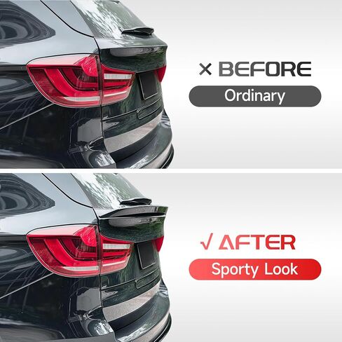 Performance Style Gloss Black Tailgate Roof Spoiler Wing for BMW X5 F15, Compatible with 35d, 35i, 40e, 50i Models 2014-2018 in Kuwait