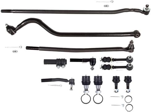 OCPTY - New 12-Piece fit for Dodge Ram 2500 3500-4 Front Lower Upper Ball Joint 2 Sway Bar 4 Inner Outer Tie Rod End At Pitman Arm 1 Tie Rod Adjusting Sleeve 1 Front Track Bar in Saudi Arabia