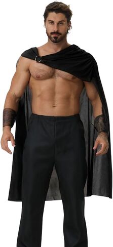 Spartan Warrior Costume Men Cape Roman Emperor Viking Outfit Renaissance Medieval in Saudi Arabia