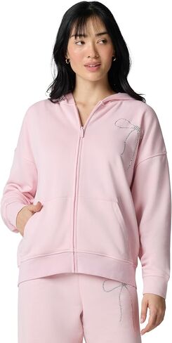 florence by mills Women's Cozy Crush Bedazzled Oversized Zip Hoodie in Saudi Arabia