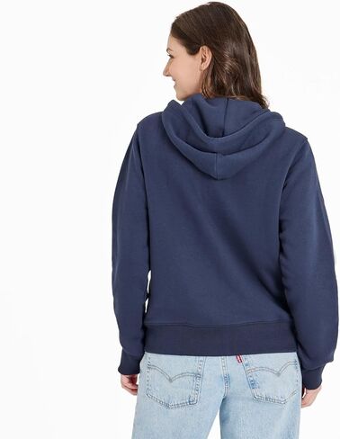 Life is Good Women's Crafty LIG Stacked Good Vibes Fleece Zip Hoodie, Inkwell Blue in Saudi Arabia
