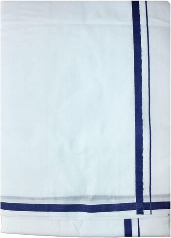 متوافق مع PRAKASAM Cotton للرجال (GALAXY HB) مزدوج (1.30 × 4.00 متر) DHOTI مع حدود بحرية in Saudi Arabia