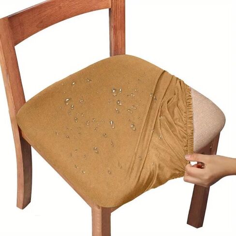 1pcs Stretch Chair Seat Covers, Removable Washable Dining Chair Covers, Anti-Dust Dining Room Seat Cushion Slipcovers, Red in Saudi Arabia