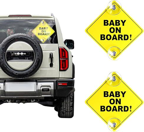 2 PCS Student Driver Sign for Car Window, 5"×5" Please Be Patient New Driver Sticker with Suction Cups, Car Accessories (Black) in Saudi Arabia