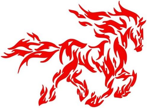 Pack of 4-3 INCH Stickers - Emblazoned Fire Horse Decal Sticker (red), Decal Sticker Vinyl Car Home Truck Window Laptop in Saudi Arabia