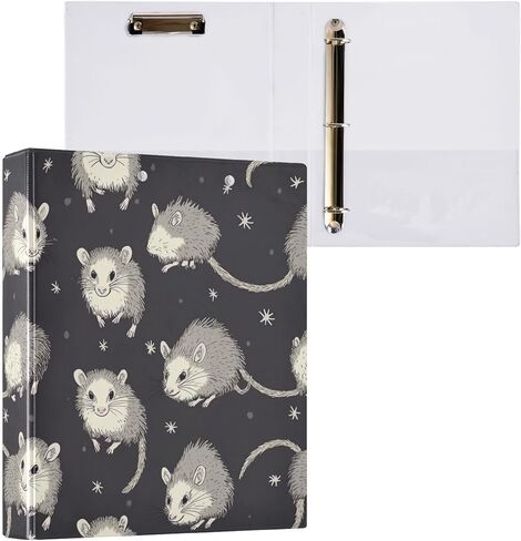 Caikeny 3 Ring Binder Blue White Whale Sharks 1.5 Inch Binders Round Ring Clipboard with 2 Pockets for Office Supplies in Kuwait