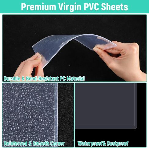 50ct 5x7 Toploaders - واقيات صور صلبة وواضحة، واقيات بطاقات متينة لبطاقات التداول والصور والمقتنيات، وأكمام بلاستيكية صلبة، تناسب أوراق مقاس 5x7 بوصة in Kuwait