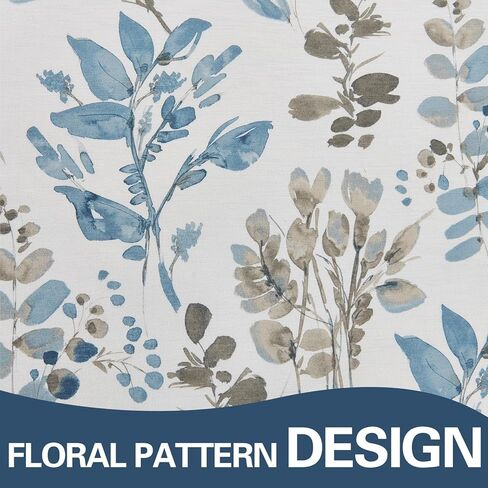 Semi Sheer Curtains 84 Inches Long Light Filtering Floral Curtains for Living Room Grommet Vintage Farmhouse Window Drapes for Bedroom Sliding Door 2 Panels in Kuwait