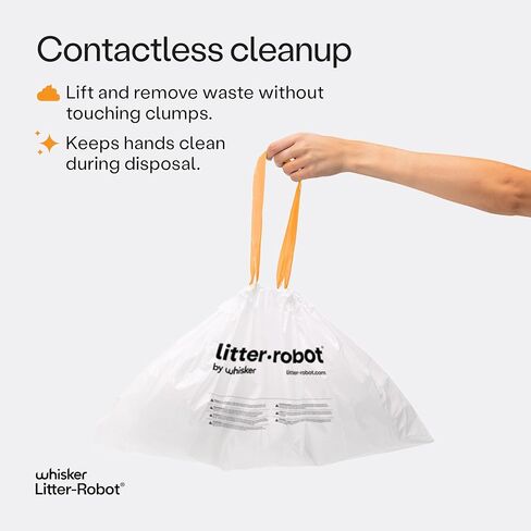 بطانات أدراج نفايات روبوت الفضلات من ويسكر، 50 عبوة - أكياس بطانة صندوق الفضلات، مناسبة خصيصًا لروبوت الفضلات، سعة 9-11 جالون in Kuwait