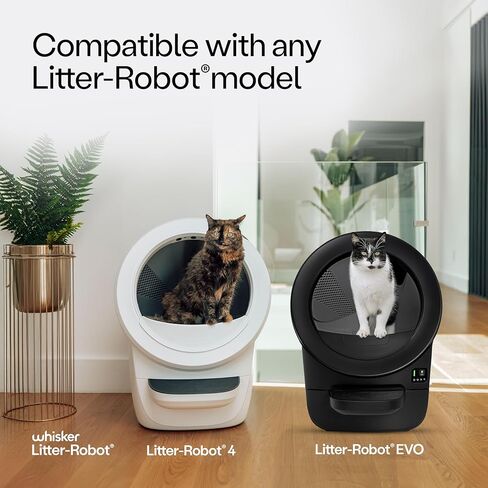 بطانات أدراج نفايات روبوت الفضلات من ويسكر، 50 عبوة - أكياس بطانة صندوق الفضلات، مناسبة خصيصًا لروبوت الفضلات، سعة 9-11 جالون in Kuwait