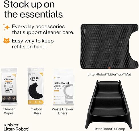 بطانات أدراج نفايات روبوت الفضلات من ويسكر، 50 عبوة - أكياس بطانة صندوق الفضلات، مناسبة خصيصًا لروبوت الفضلات، سعة 9-11 جالون in Kuwait