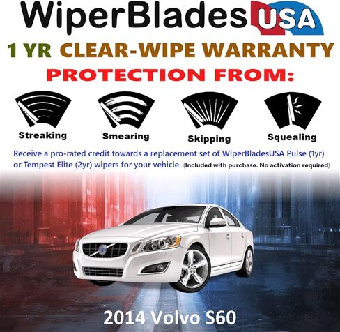 Wiper Blades for 2014 Volvo S60 Wipers w/1yr Warranty (Set of 2) in Saudi Arabia