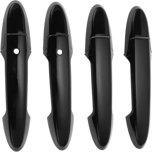 Motoforti غطاء مقبض باب السيارة الذكي، غطاء مقبض الباب الجانبي، لسيارة Honda Fit Jazz GK5 GP5 2014-2018، ABS أسود مجموعة واحدة in Kuwait