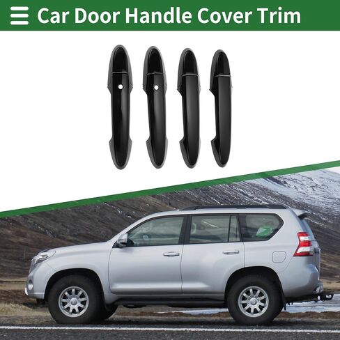 Motoforti غطاء مقبض باب السيارة الذكي، غطاء مقبض الباب الجانبي، لسيارة Honda Fit Jazz GK5 GP5 2014-2018، ABS أسود مجموعة واحدة in Kuwait