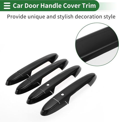 Motoforti غطاء مقبض باب السيارة الذكي، غطاء مقبض الباب الجانبي، لسيارة Honda Fit Jazz GK5 GP5 2014-2018، ABS أسود مجموعة واحدة in Kuwait