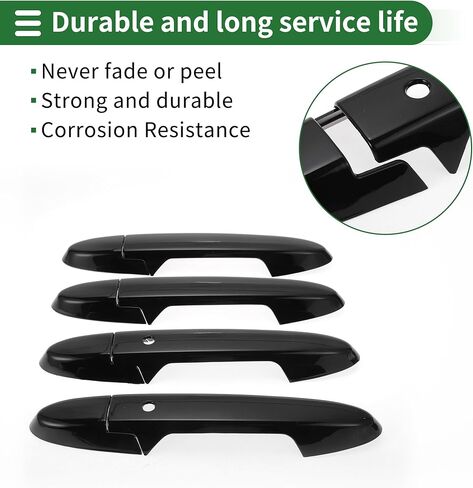 Motoforti غطاء مقبض باب السيارة الذكي، غطاء مقبض الباب الجانبي، لسيارة Honda Fit Jazz GK5 GP5 2014-2018، ABS أسود مجموعة واحدة in Kuwait