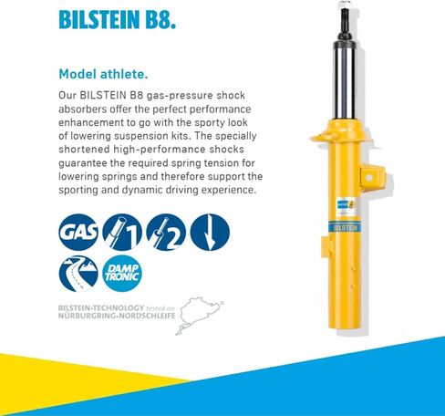 Bilstein Performance Plus Series Set of Front & Rear Monotube Shocks fits 1997 2013 Corvette without Electronic Suspension | TrendsAuto Decal | 24-029773 24-029780 in Saudi Arabia