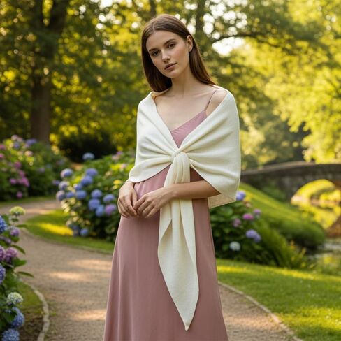 Honganda Fashion Women's Pashmina Shawl Wraps, Solid Color Knitted Shawls Scarf Poncho Cardigan Cape Sweaters in Saudi Arabia