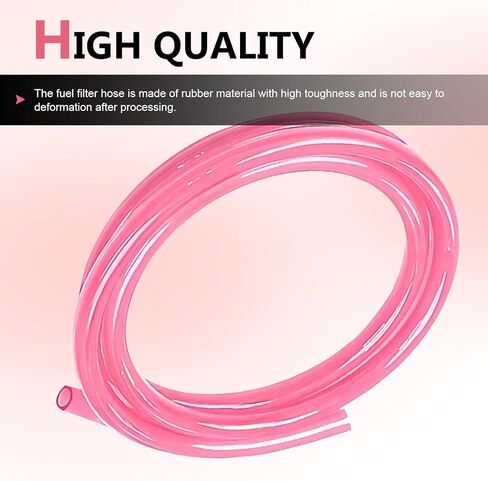 Motorcycle Carburetor Fuel Line, 9.84 Ft Rubber Leak-proof Fuel Vent Line Hose, High-temperature Resistant Waterproof Carburetor Vent Tube Pipe, for Motorcycle ATV Dirtbike (Pink) in Kuwait