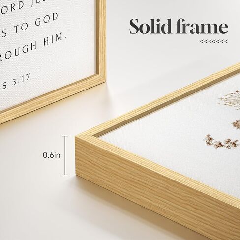 Framed Christian Scripture Wall Art Set of 3, Wildflower Floral Bible Verse Prints Inspirational Religious Quotes, Botanical Scripture Artwork Decor for Living Room Bedroom Prayer Room Teen Room, 12x16 Inch in Kuwait