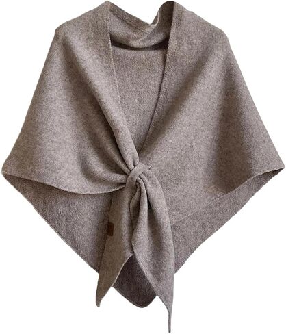 Honganda Fashion Women's Pashmina Shawl Wraps, Solid Color Knitted Shawls Scarf Poncho Cardigan Cape Sweaters in Saudi Arabia