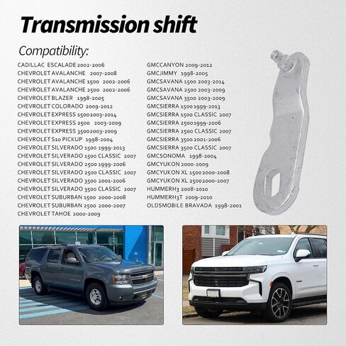 HiSport Automatic Transmission Shift Lever - Compatible with Cadillac Escalade Chevrolet Avalanche Blazer Colorado Express S10 Silverado Suburban Tahoe GMC Canyon 15251895 in Saudi Arabia