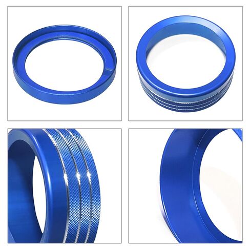 SENSHINE Knob Cover for Ford Maverick Accessories 2022 2023 2024 Air Conditioner Headlight Control Engine Start Stop Button Ring Center Console 4WD Gear Shift Switch Volume Knob Covers 7Pcs (Blue) in Saudi Arabia
