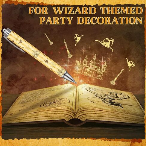 Tenceur 24 Pcs Wizard Party Gift Pens Witch Theme Favors Castle Ballpoint Pens Wizard Party Supplies Witch Birthday Decorations for Office Game Prizes Rewards Gift Bag Fillers in Saudi Arabia