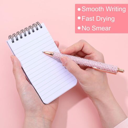 4 Pcs Sparkly Pens Glitter Rhinestone Pink Ballpoint Pen Black Ink Retractable Pink Pens for Women Office School Christmas Graduation Party Favors in Kuwait