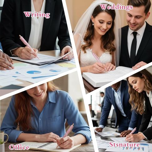 4 Pcs Sparkly Pens Glitter Rhinestone Pink Ballpoint Pen Black Ink Retractable Pink Pens for Women Office School Christmas Graduation Party Favors in Kuwait