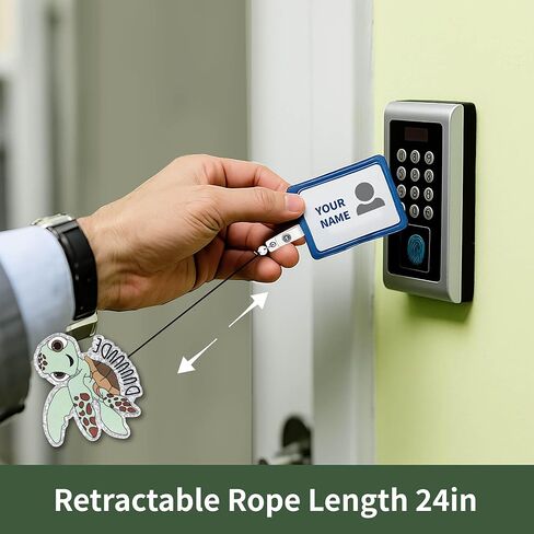 قطعتان من شارة الراكون السلحفاة المضحكة، حامل شارة عمل لطيف، مشبك قابل للسحب، ملحقات بكرة شارة ممرضة من الأكريليك لطالب التمريض RN CNA ICU LPN، طبيب مدرس، عامل مكتب in Kuwait