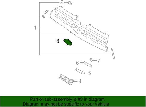 سوبارو امبريزا WRX STI 2003-2005 شعار النجمة للشبكة الأمامية الجديدة 93011FE040 OEM الأصلي in Kuwait