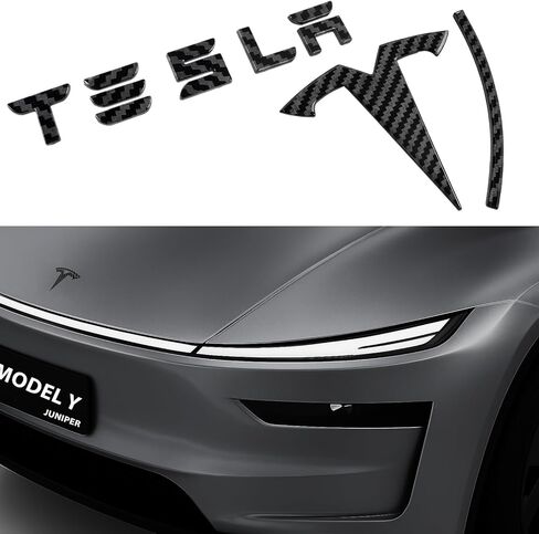 Emblem for Tesla Model Y Juniper Accessories 2026+, Metal Logo Badge Replacement/Cover – Anti-Fade, All-Weather, Easy Install, Multiple Colors for Tesla Y in Saudi Arabia