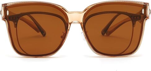 FEISEDY Polarized Sunglasses Fit Over Glasses for Men Women, Oversized Square Sun Glasses UV400 Protection Shades B4187 in Saudi Arabia