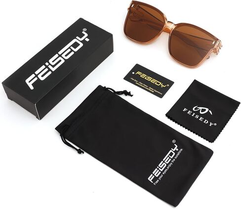 FEISEDY Polarized Sunglasses Fit Over Glasses for Men Women, Oversized Square Sun Glasses UV400 Protection Shades B4187 in Saudi Arabia